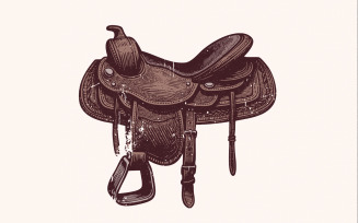 Western Saddle PNG, Vintage Western Png, Cowgirl Shirt Print, Retro Western Design, Horse Saddle