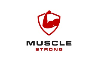 Arm Muscle Strong Biceps Logo