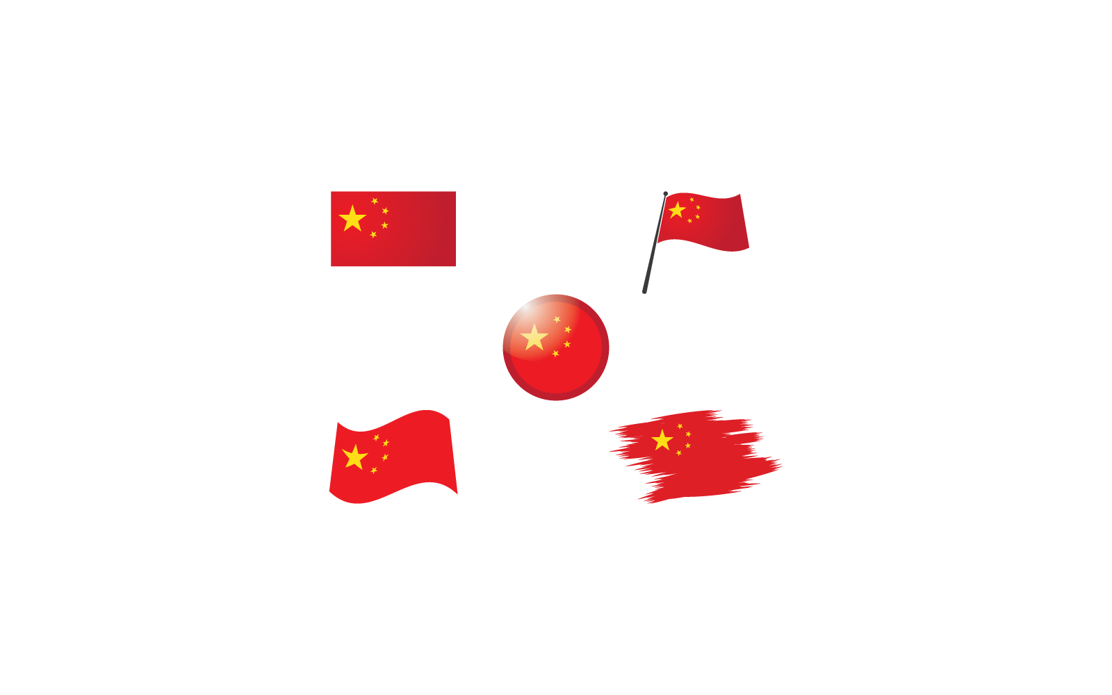 China flag vector illustration template design