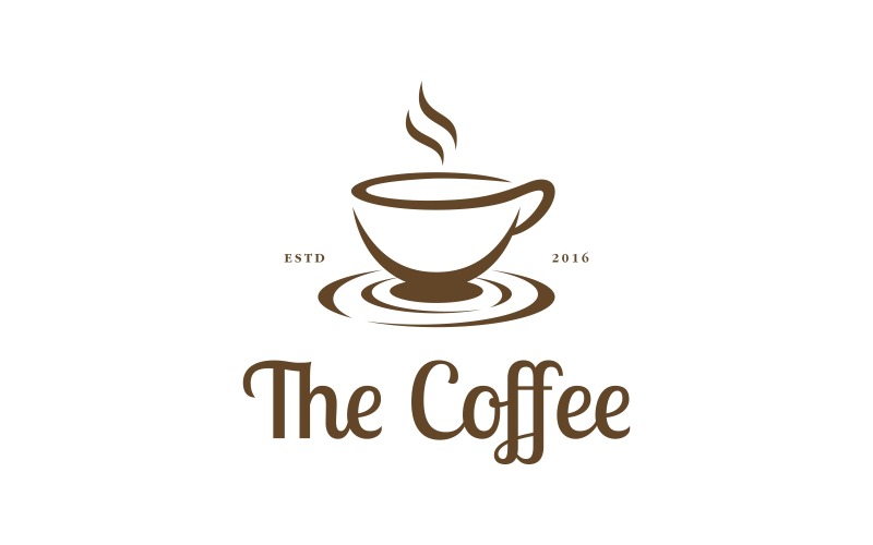 Hot Coffee Cup Drink Logo Logo Template