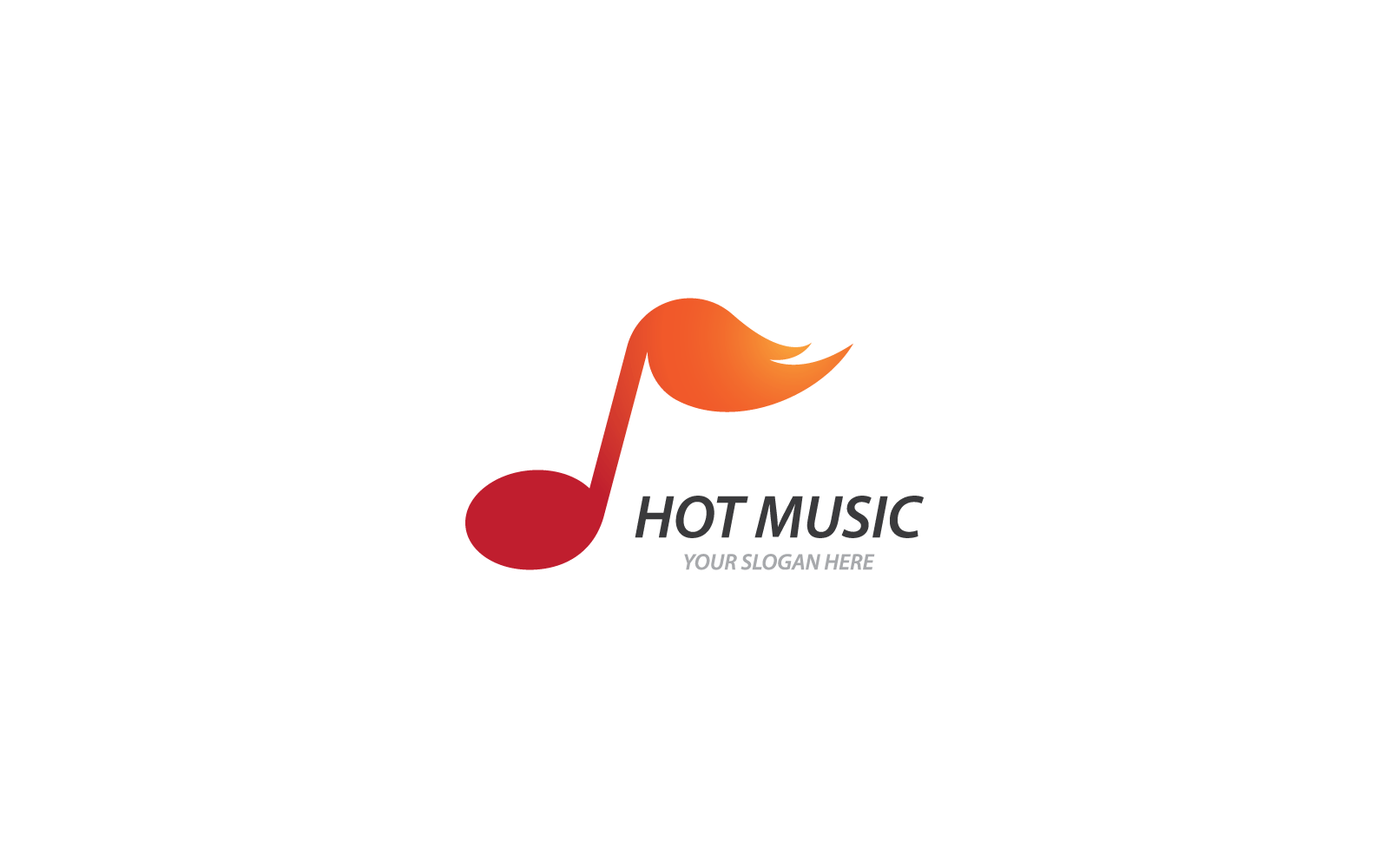 Hot Music logo illustration design template