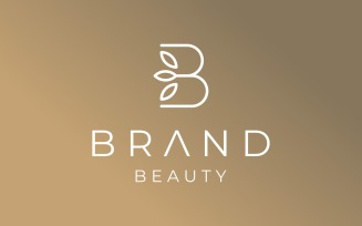 Letter B Beauty Luxury Flower Logo