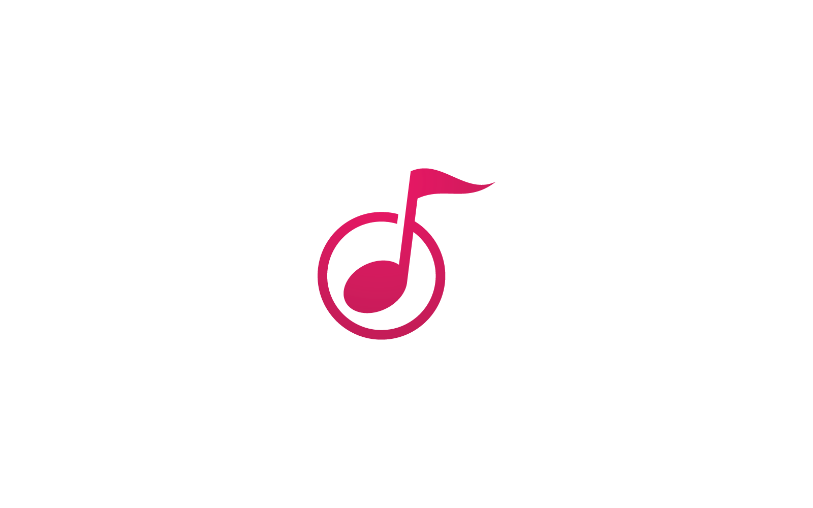 Music note logo Vector template icon