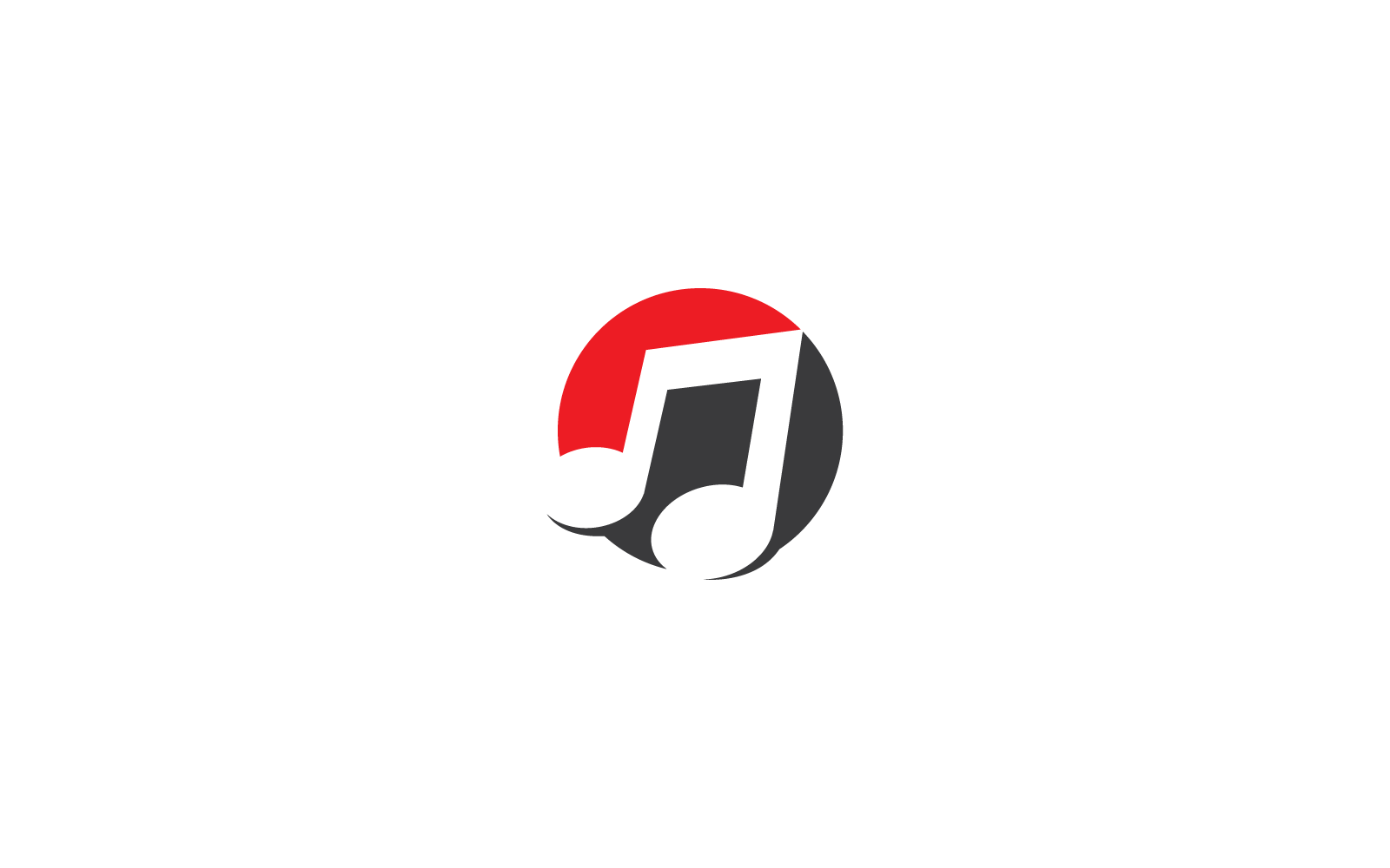 Muzieknoot ontwerp logo Vector sjabloon