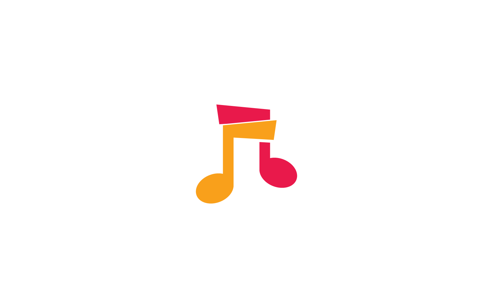 Muzieknoot pictogram logo Vector sjabloon