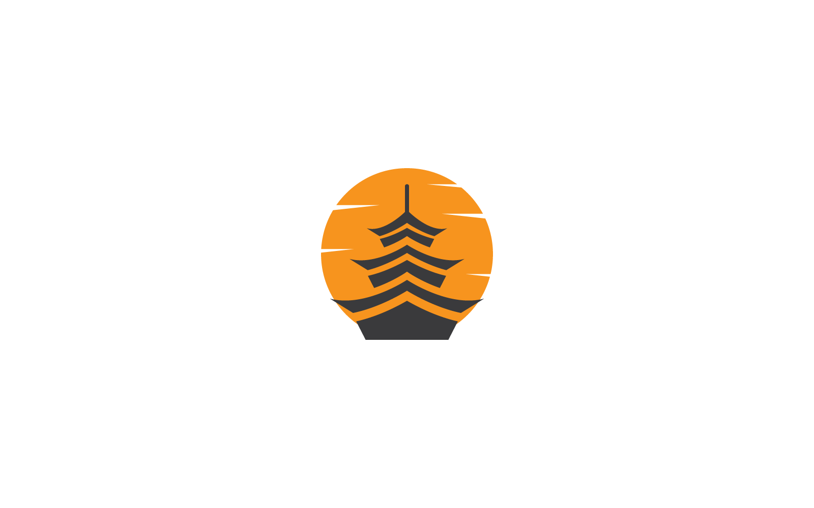 Pagoda building illustration vector design template