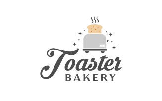Toaster Bread Bakery Cooking Logo