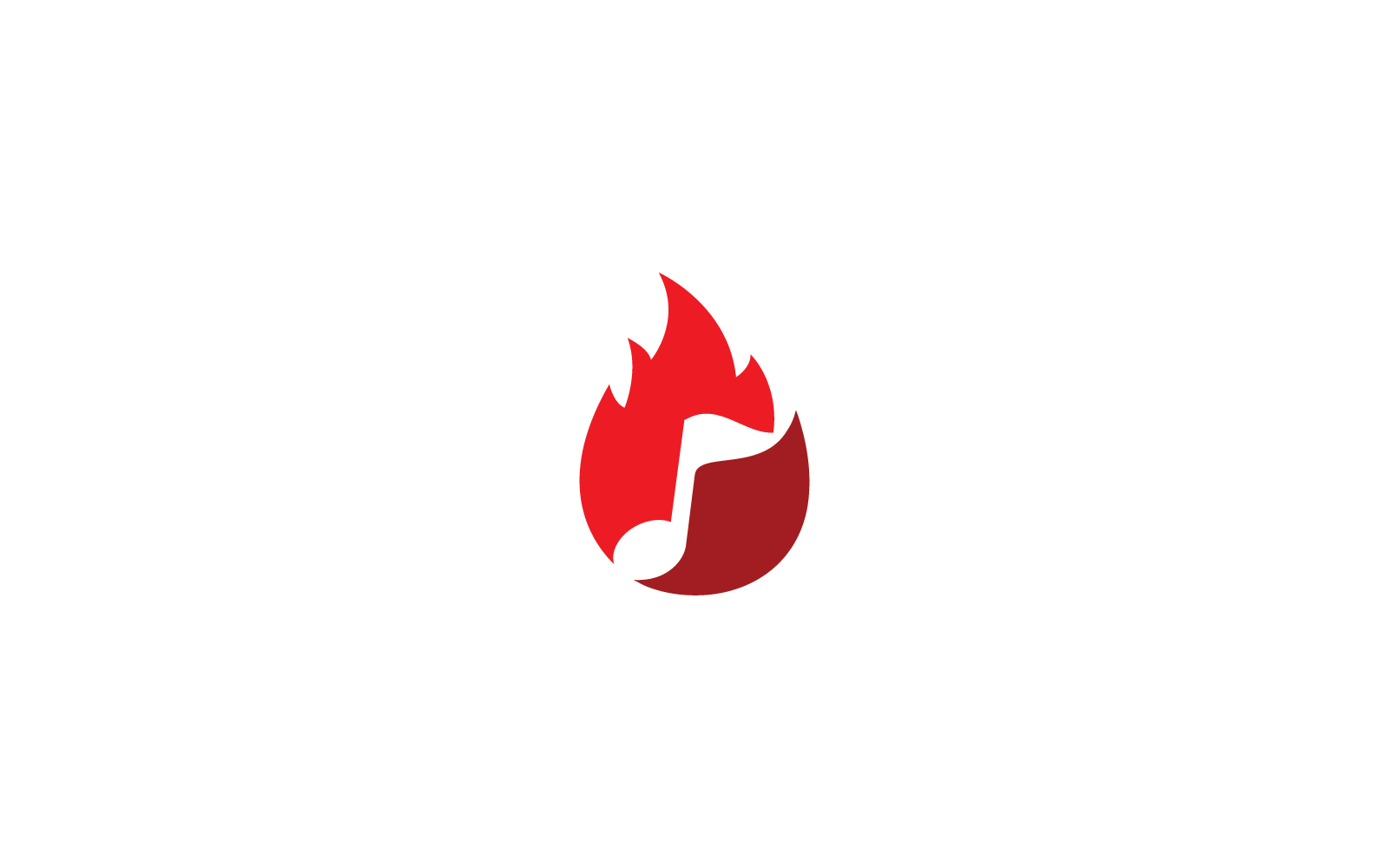 Vorlage für die Vektorillustration des Hot Music-Logosymbols