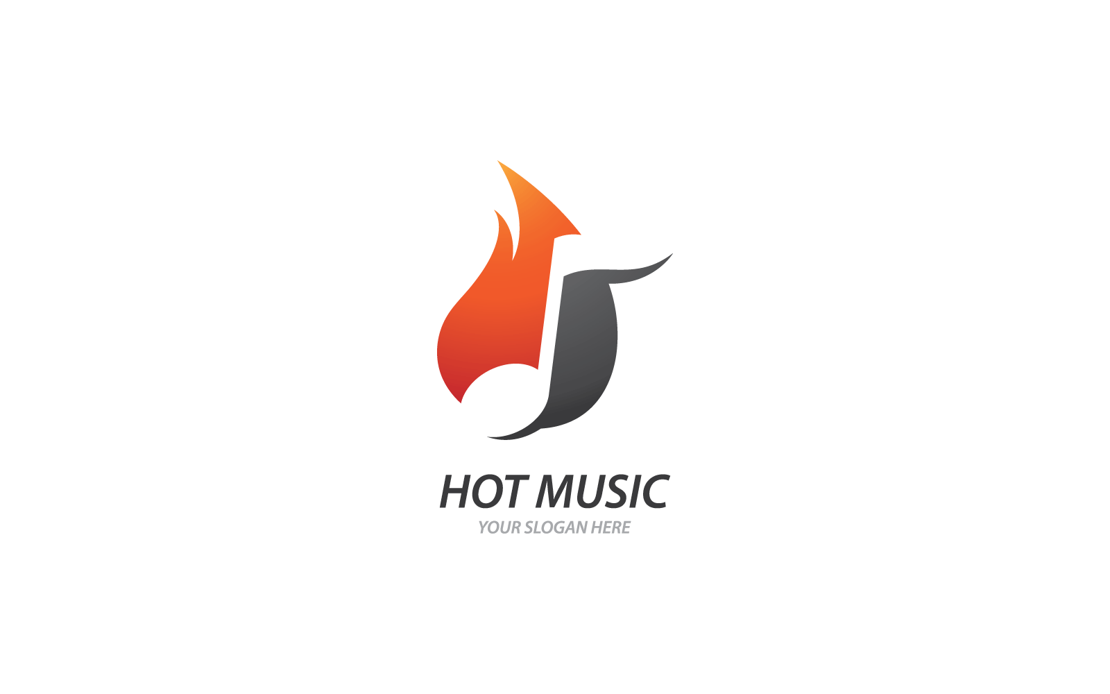 Vorlage für Vektorsymbole für das Hot Music-Logo