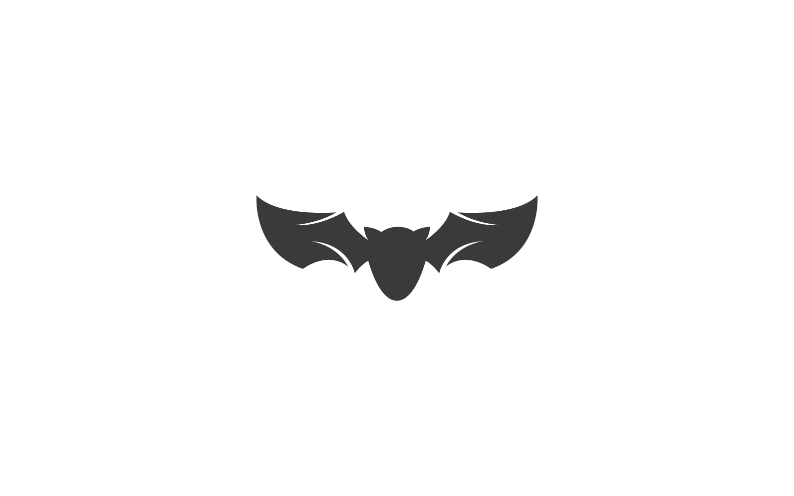 Bat ilustration logo design vector template