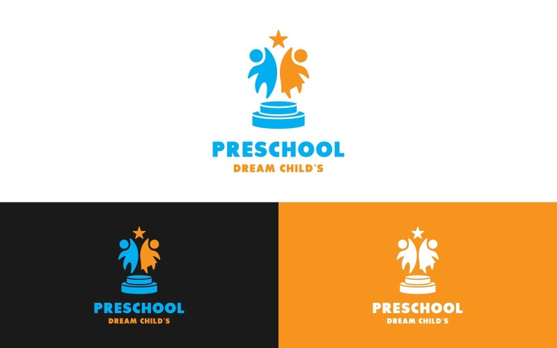 Children School Celebration Logo Logo Template