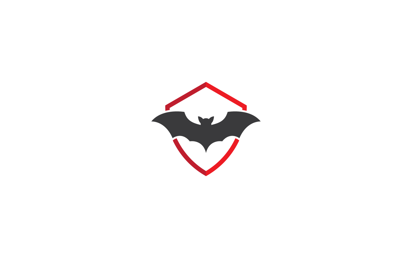 Fledermaus-Design-Illustrationslogo, Vektorvorlage