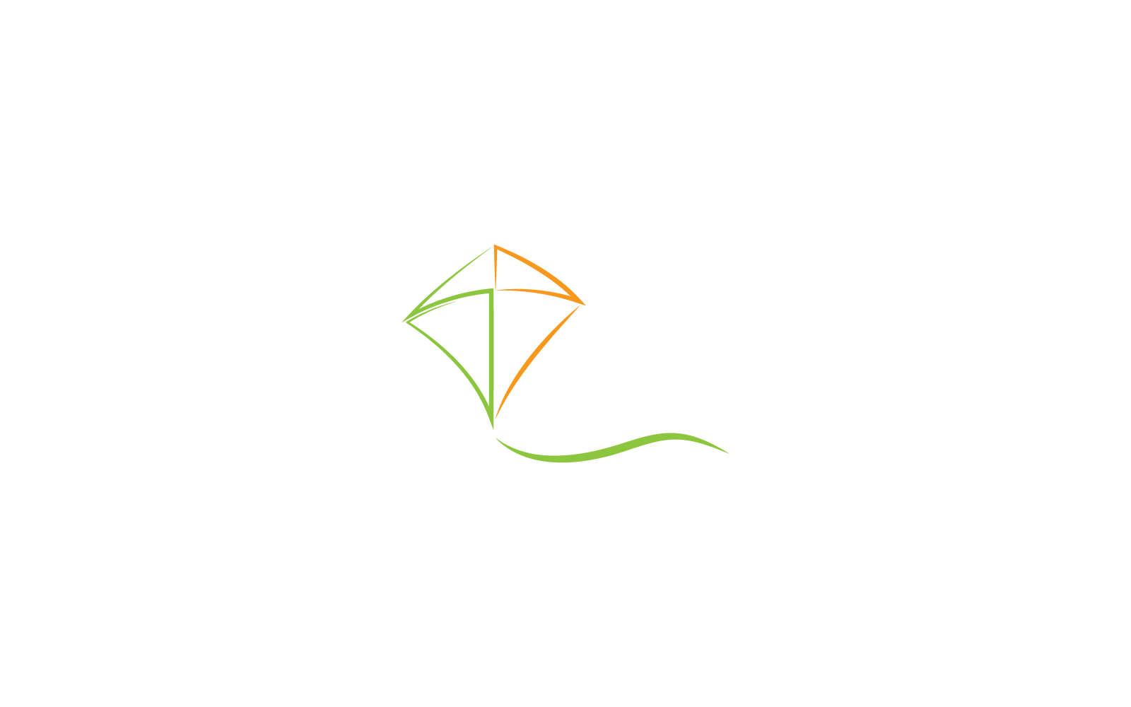 Illustration de cerf-volant logo vector design plat