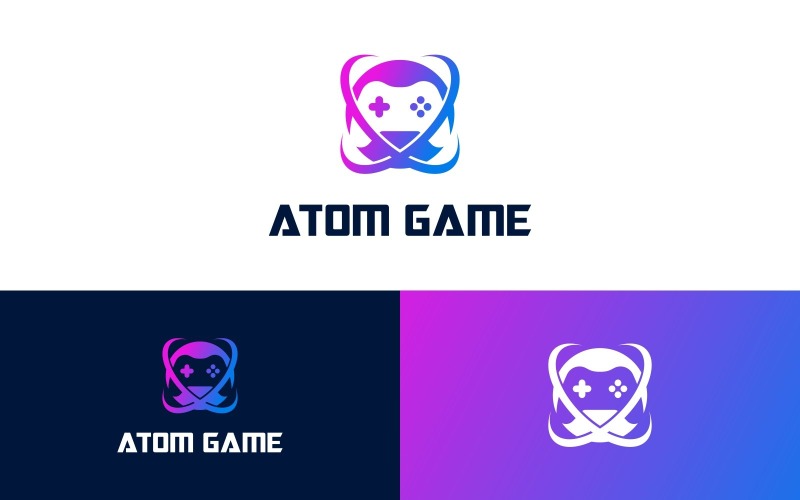 Joystick Game Atom Sphere Logo Logo Template