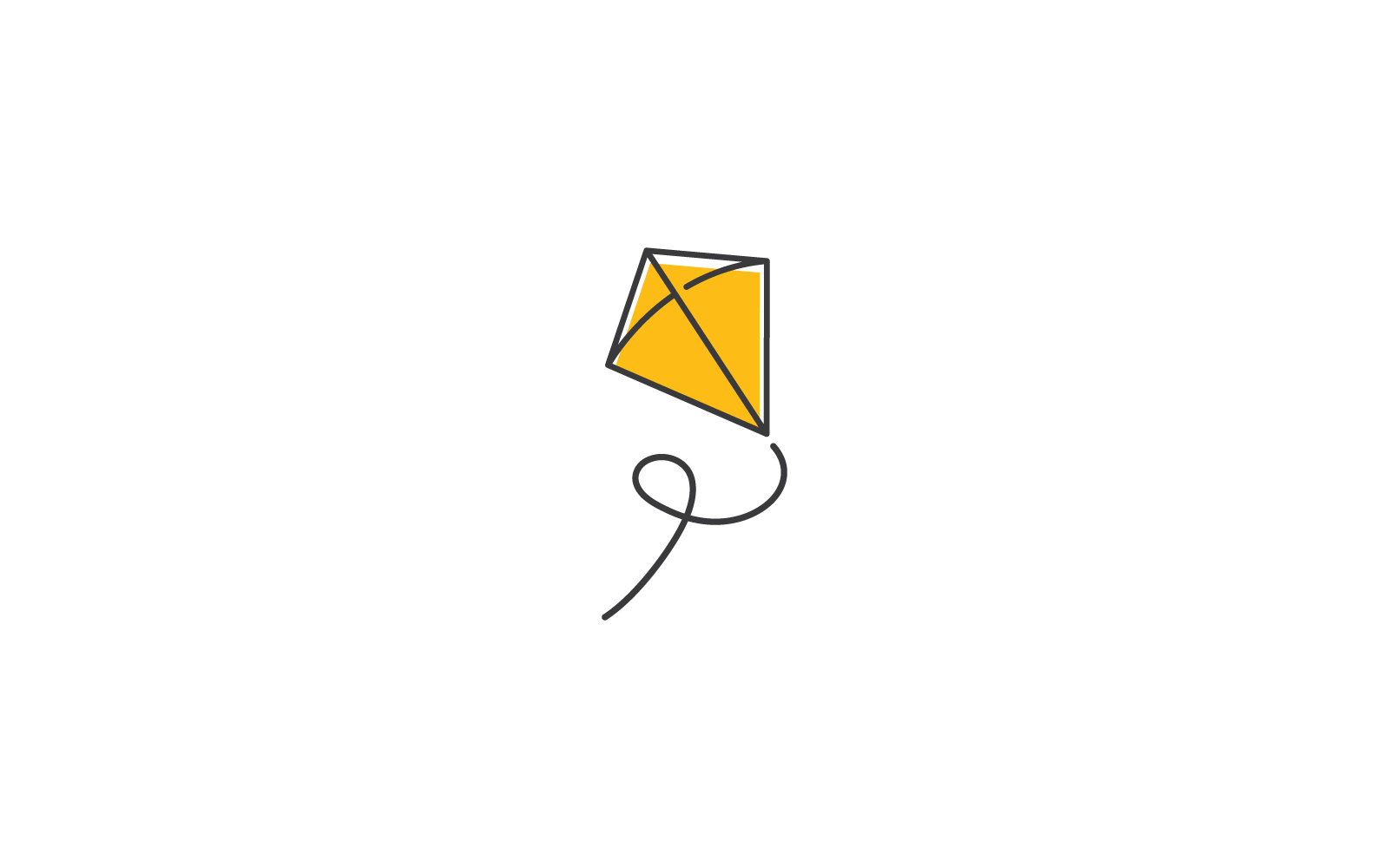 Kite illustration icon logo vector flat design