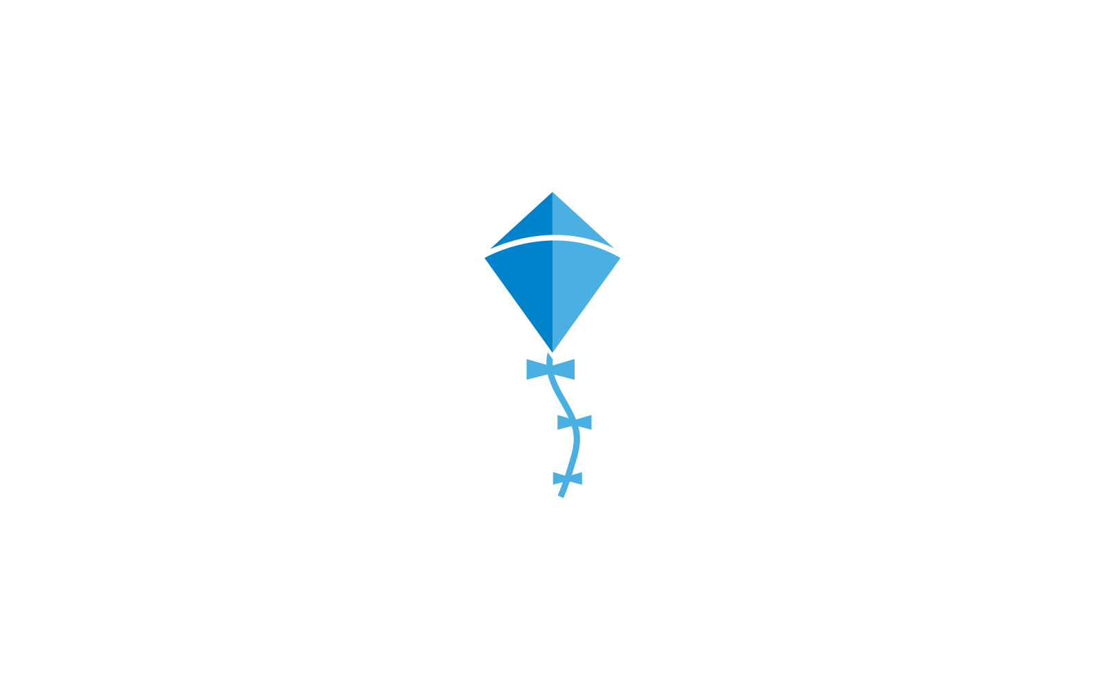 Kite illustration logo vector flat design icon