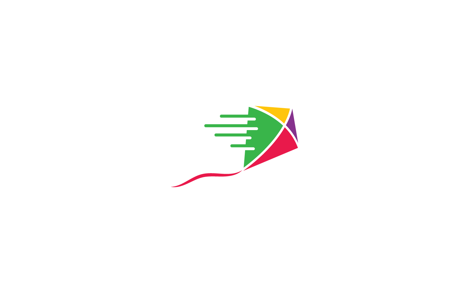 Kite illustration logo vector icon template flat design