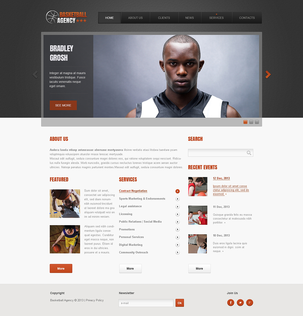 Basketball Responsive Website Template New Screenshots BIG
