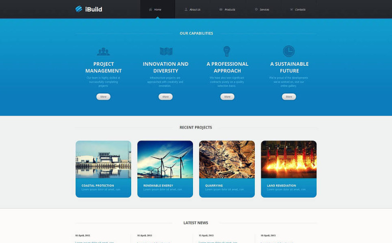Construction Company Premium Moto CMS HTML Template Big Screenshot Construction Company Moto CMS HTML Template New Screenshots BIG