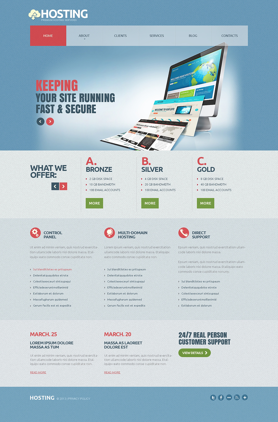 Hosting Responsive Joomla Template New Screenshots BIG