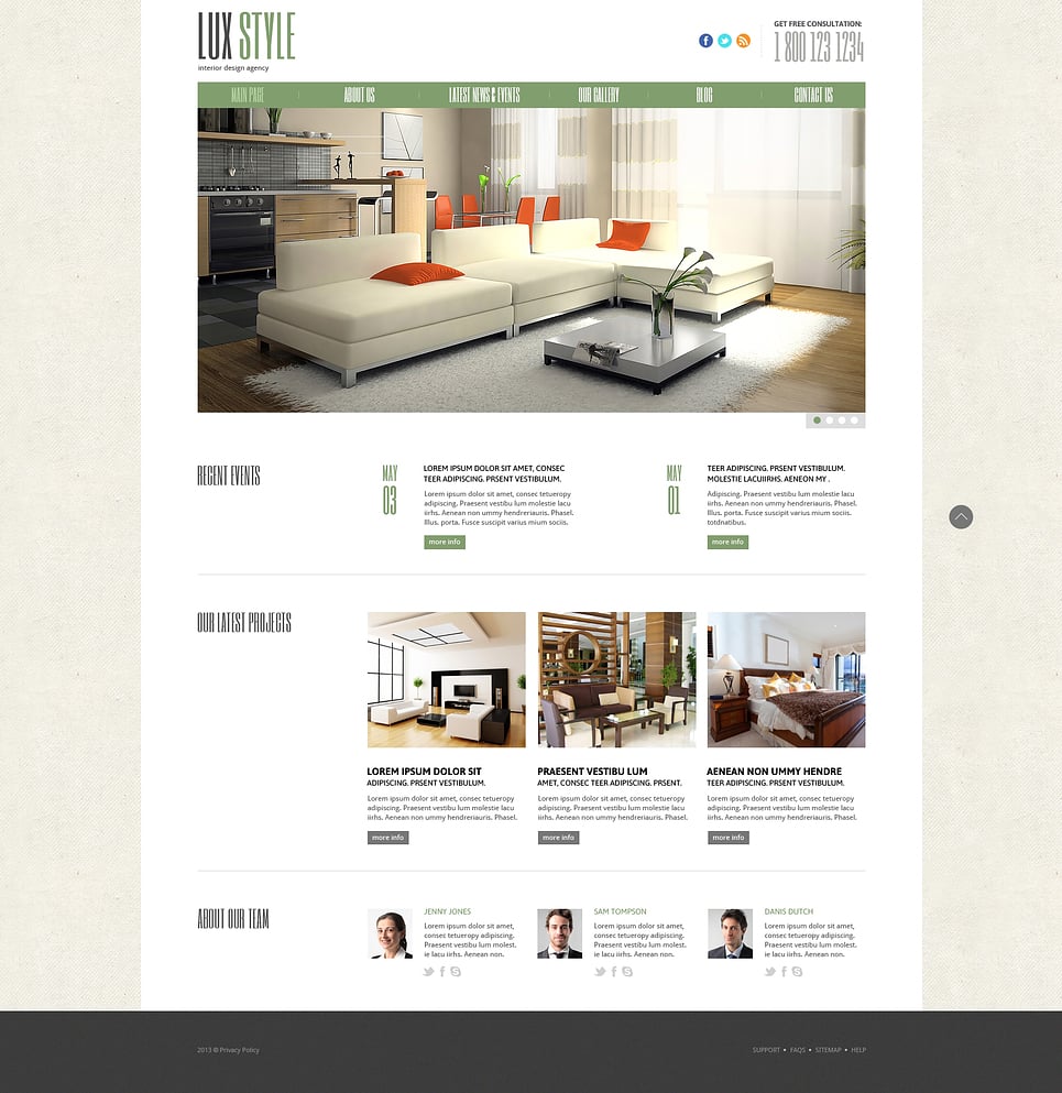 Interior Design Responsive Joomla Template New Screenshots BIG