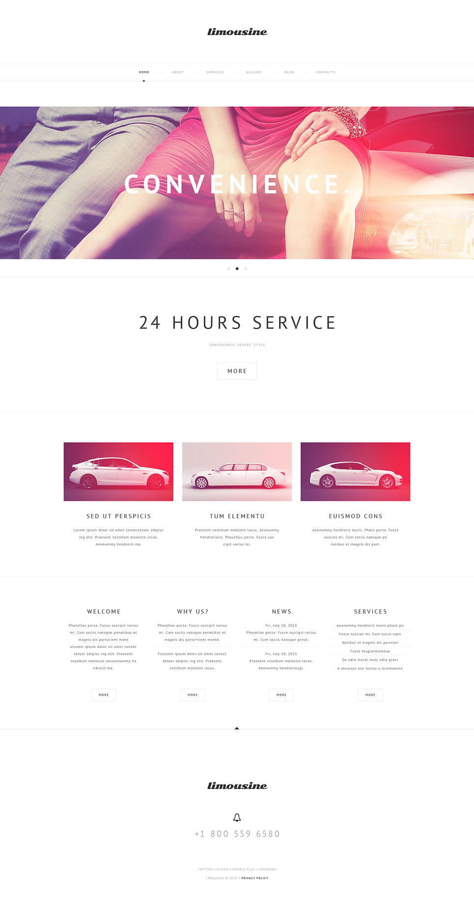 Luxury Limousine Services WordPress Theme New Screenshots BIG