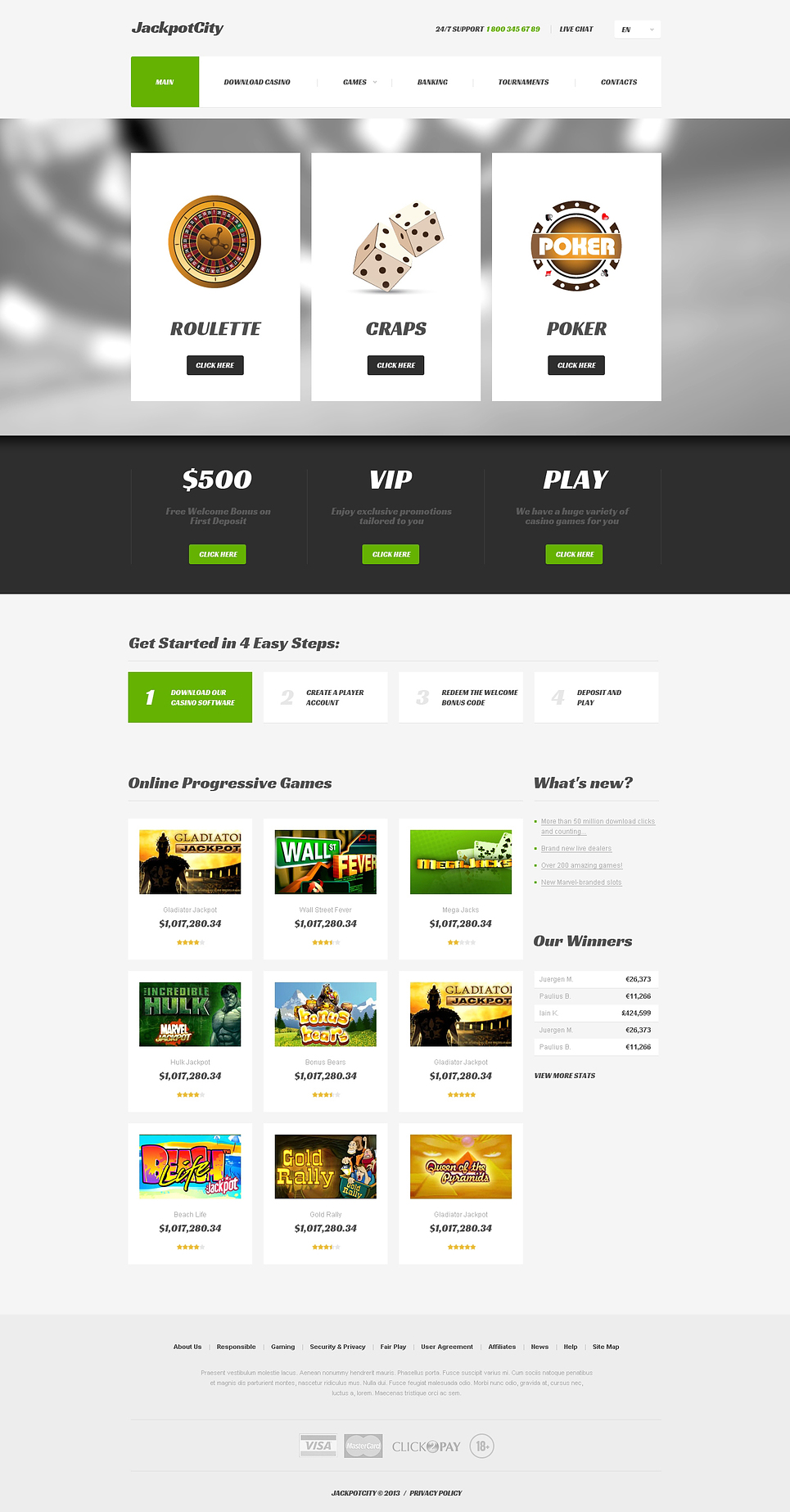 Online Casino Responsive Website Template New Screenshots BIG