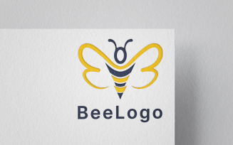 Bee logo template design.