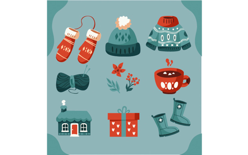 Elements Collection Winter Season Illustration