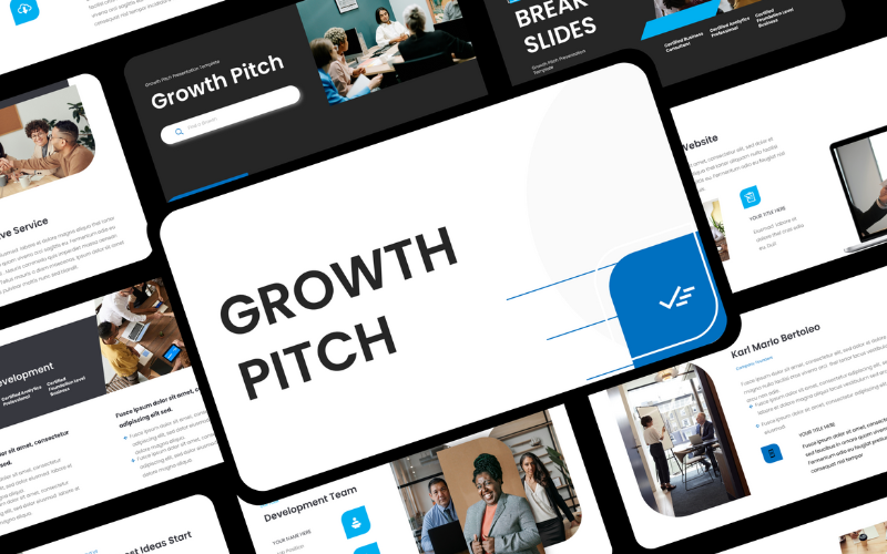 Growth Pitch Deck Presentation PowerPoint Template