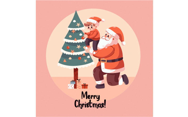 Hand Drawn Summer Christmas Illustration