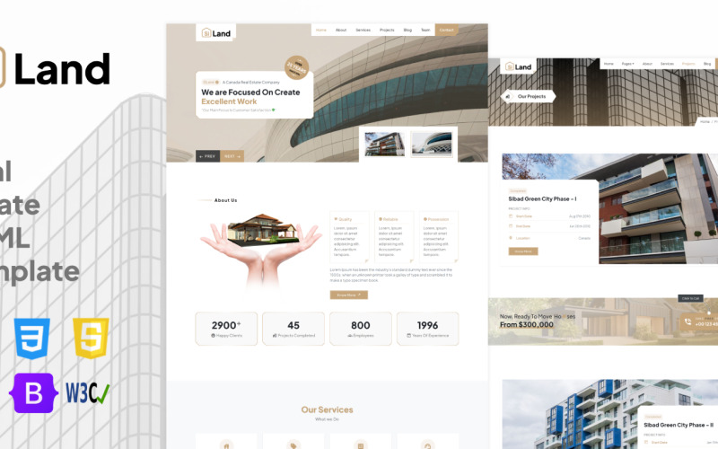 SiLand - Real Estate HTML Template Website Template