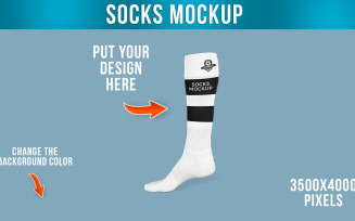 A Long Socks soccer Mockup
