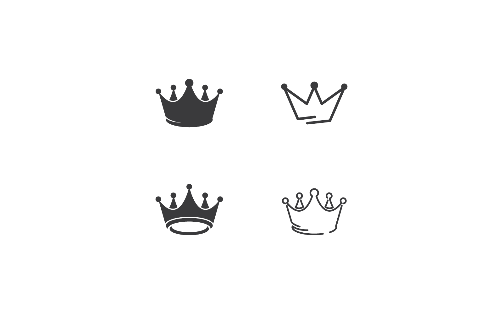 Crown Logo Template icon illustration design