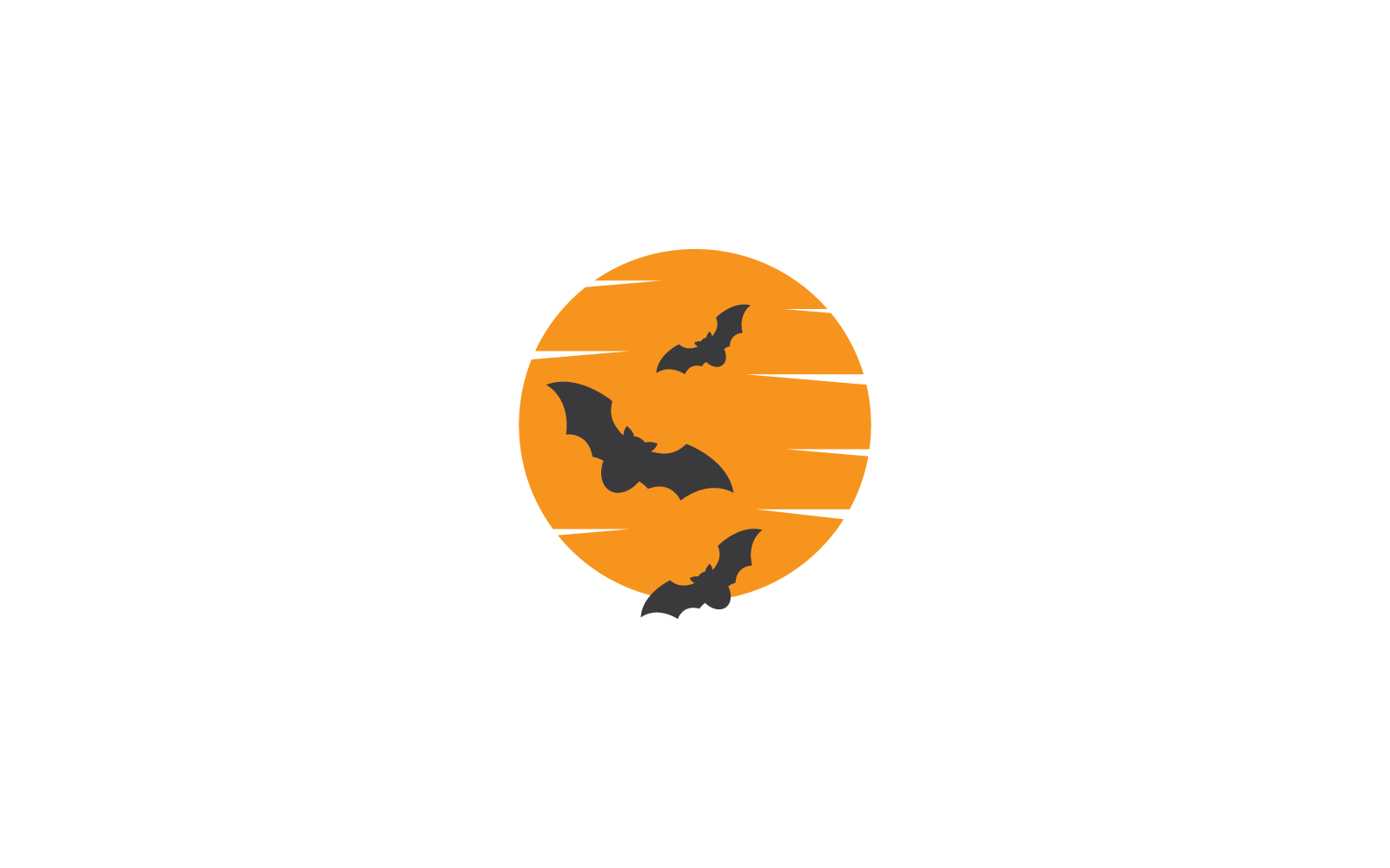 Fledermaus-Illustration, flaches Design, Logo, Vektorvorlage