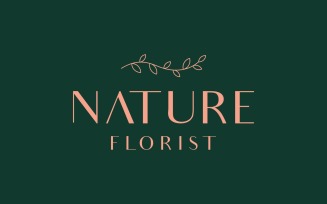 Florist Leaf Twig Hand Drawn Logo