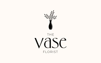 Flower Vase Ceramic Porcelain Logo