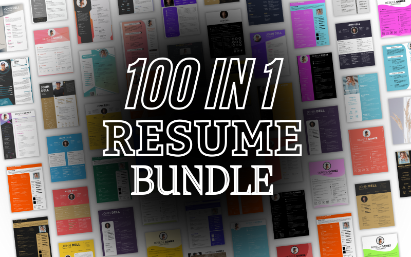 100 in 1 Printable CV Templates For All Types Of Jobs & Job Seekers to Standout. Resume Template