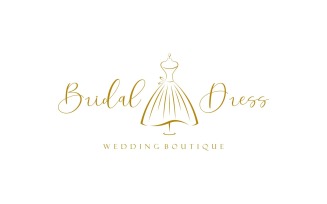 Bridal Gown Dress Wedding Logo