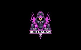 Dark Assassins Mascot Cartoon Logo