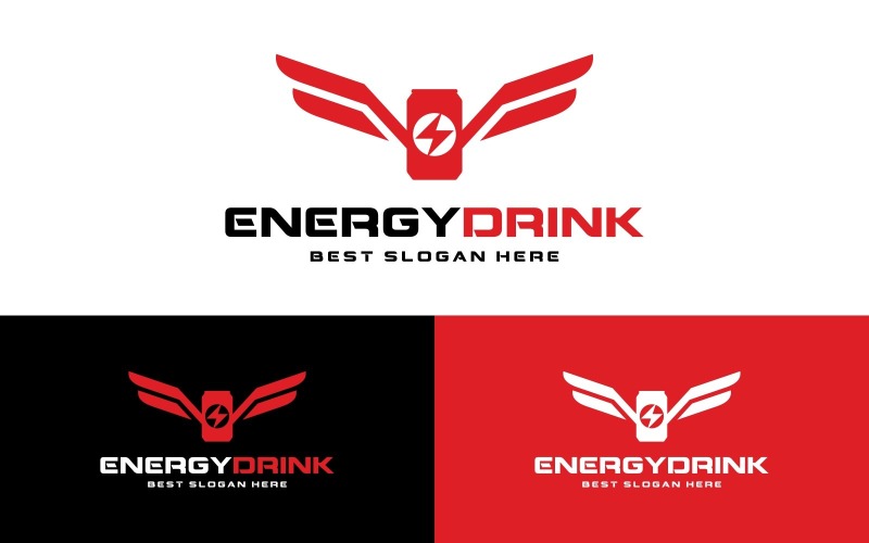 Energy Drink Fly Wing Logo Logo Template