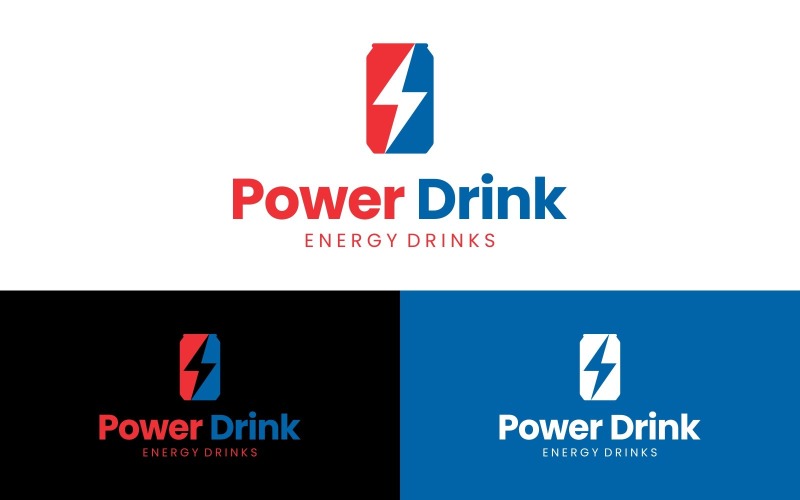 Energy Drink Water Canned Logo Logo Template