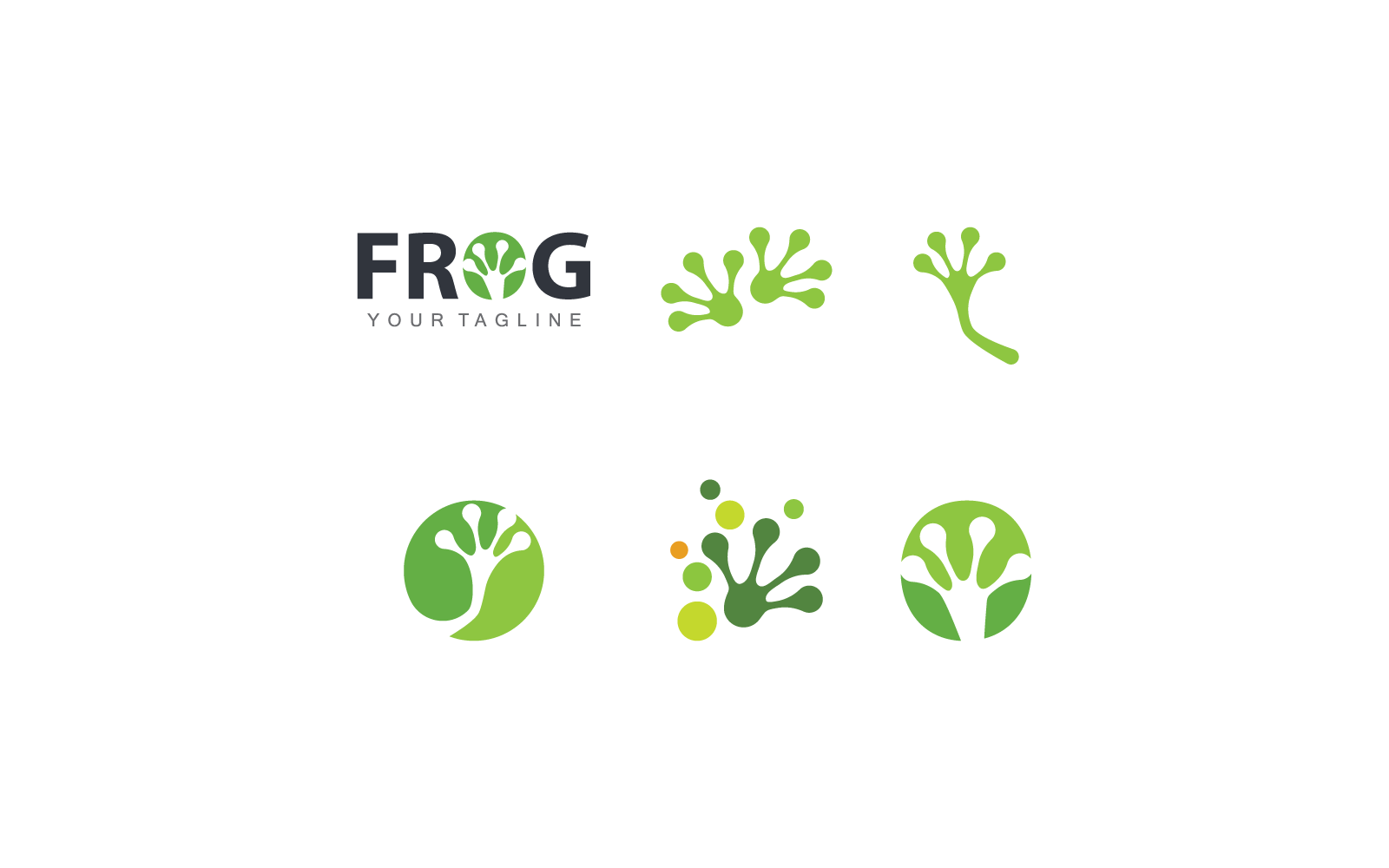Froschfuß-Symbol Vorlage Illustration Logo-Design