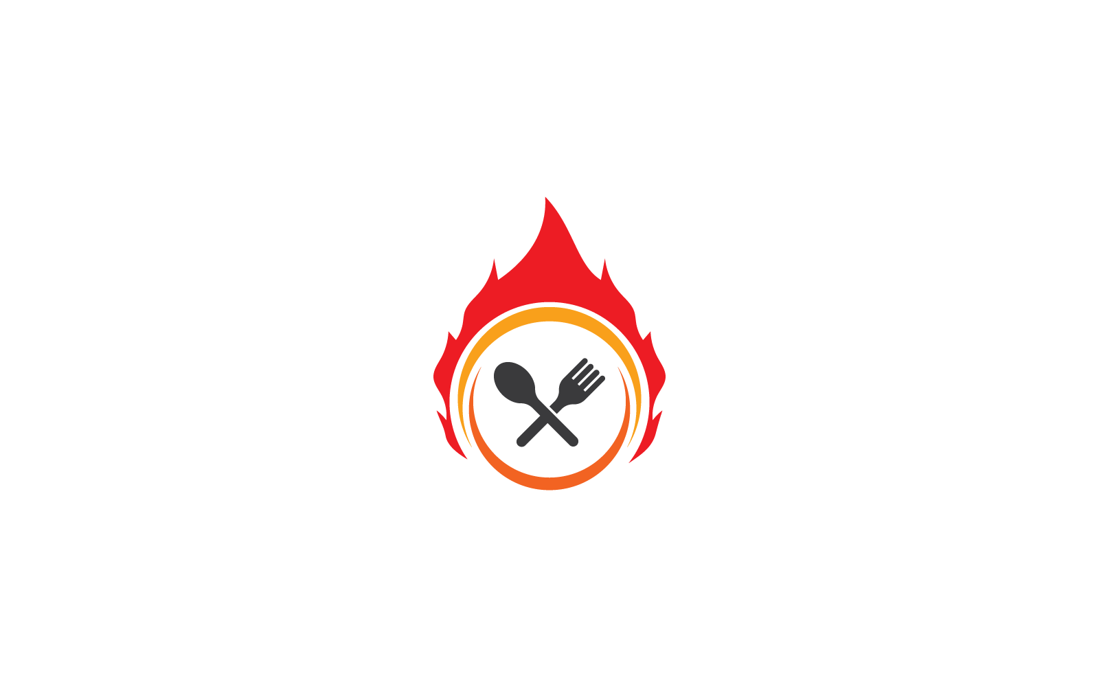 Gabel und Löffel Restaurant Logo Vektor-Symbol