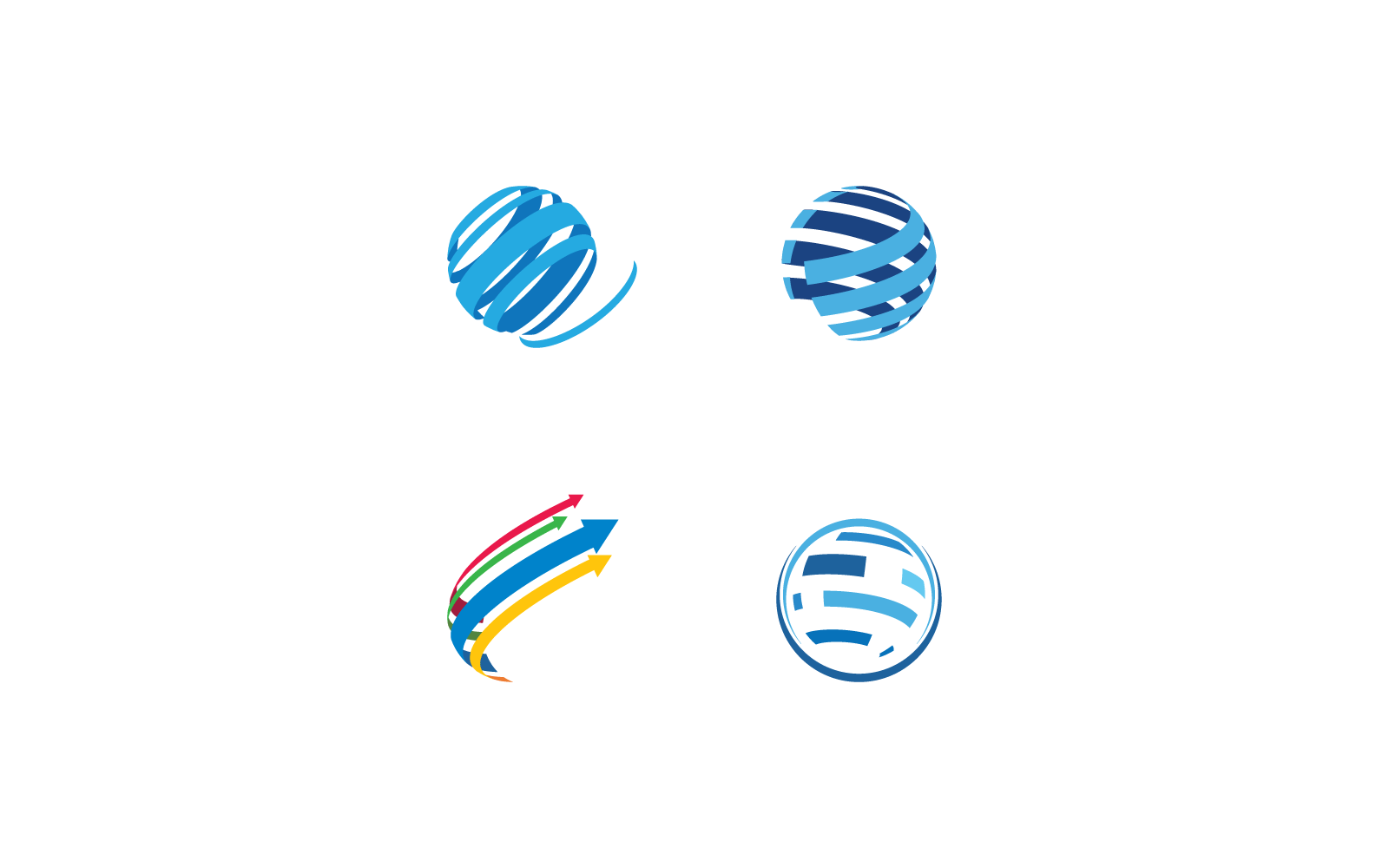 Global technology logo vector template icon
