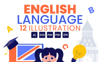 12 English Language Learning Illustration