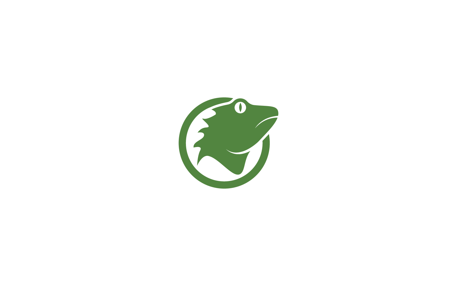 Iguana logo illustration vector flat design