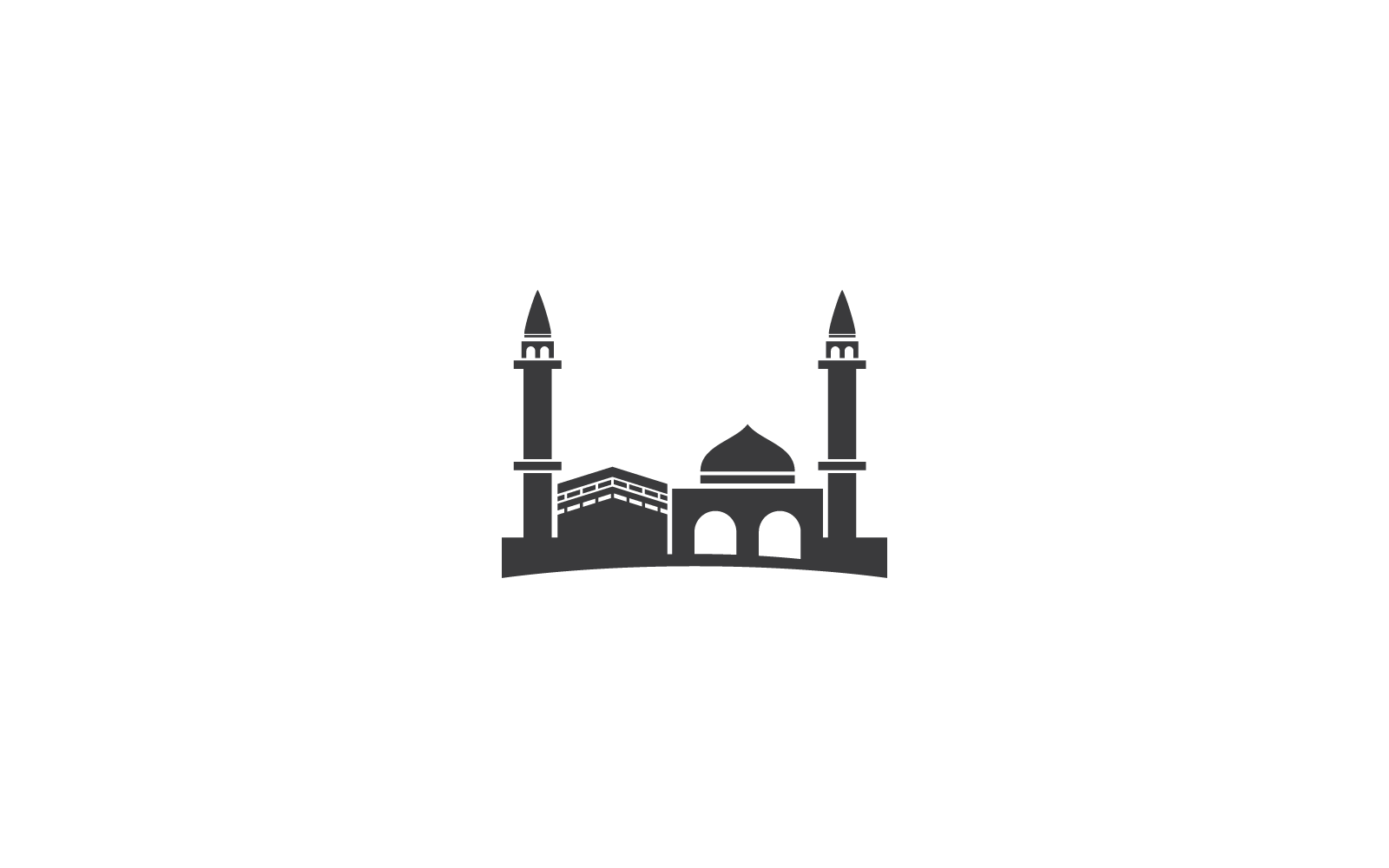 kaaba icon logo illustration vector design