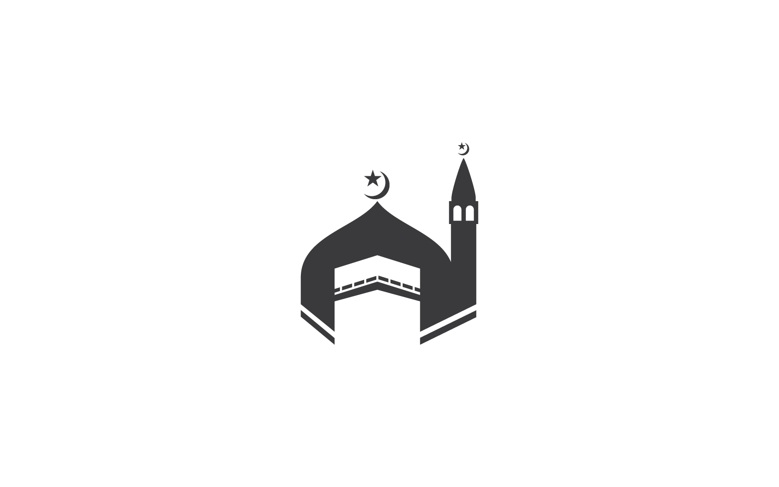 kaaba logo icon illustration vector design