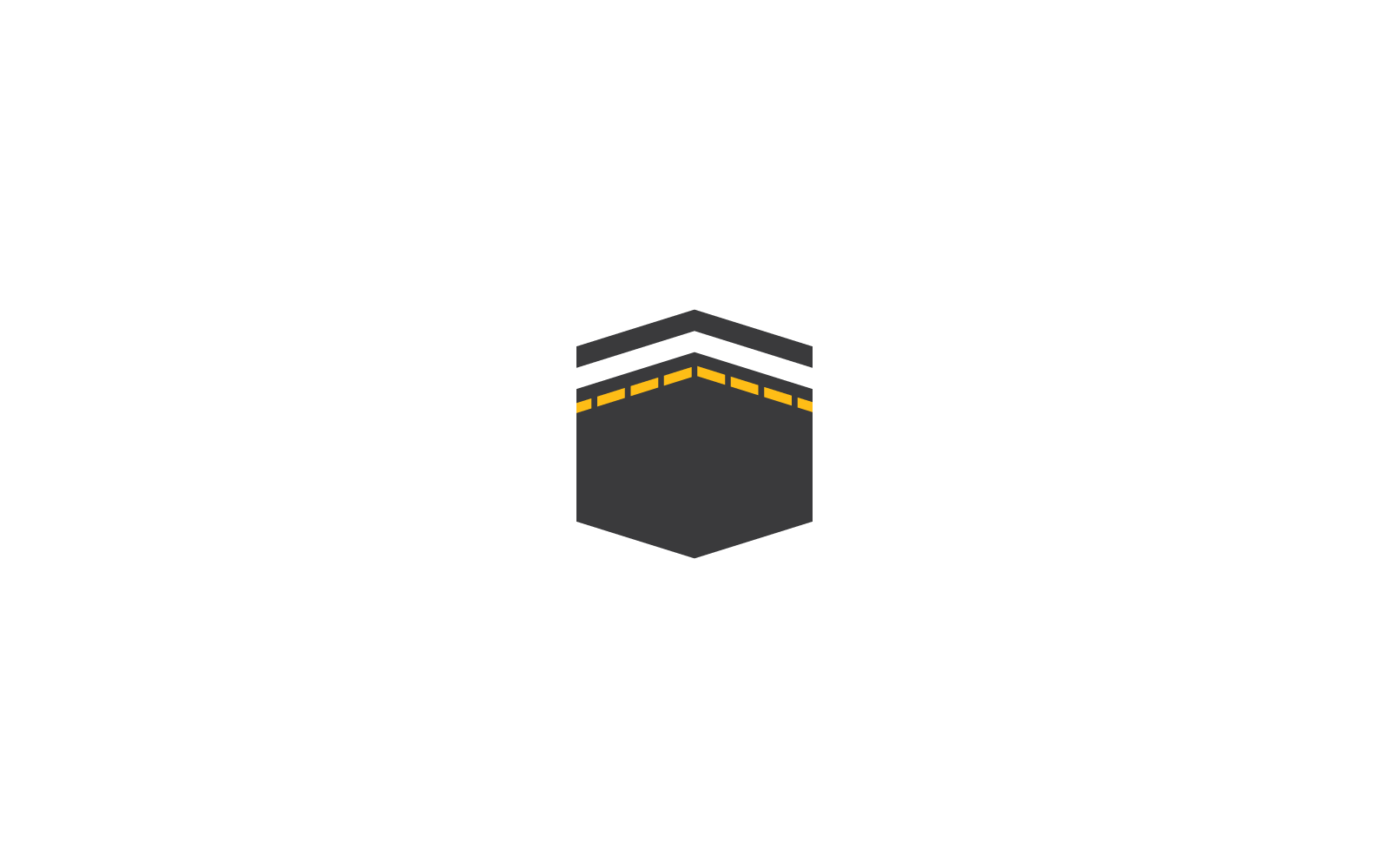 kaaba logo illustration vector flat design